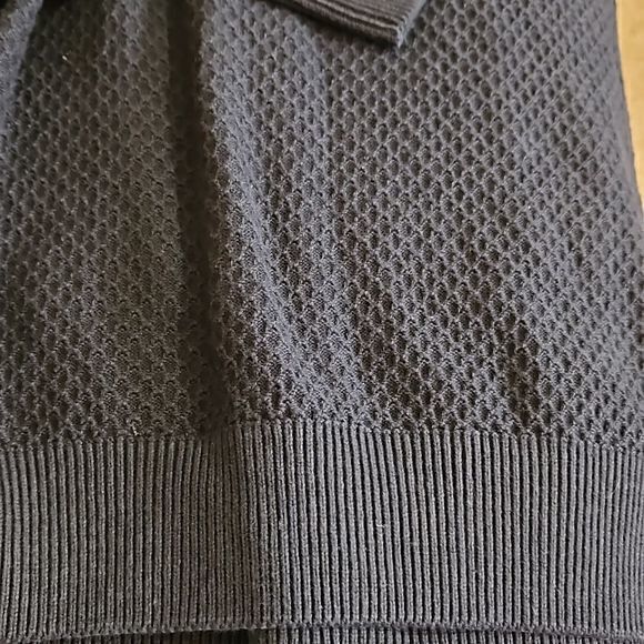 Perry Ellis Black Waffle Knit Long Sleeve Pullover 1/4 Zip Sweater Sz M New - Picture 14 of 14